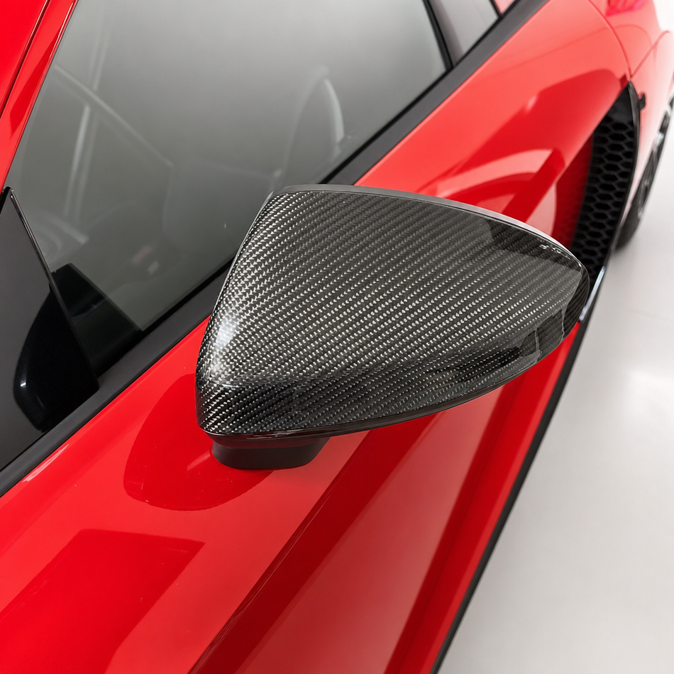 Audi R8 4S Carbon Fiber Mirror Caps Covers (LHD ONLY)