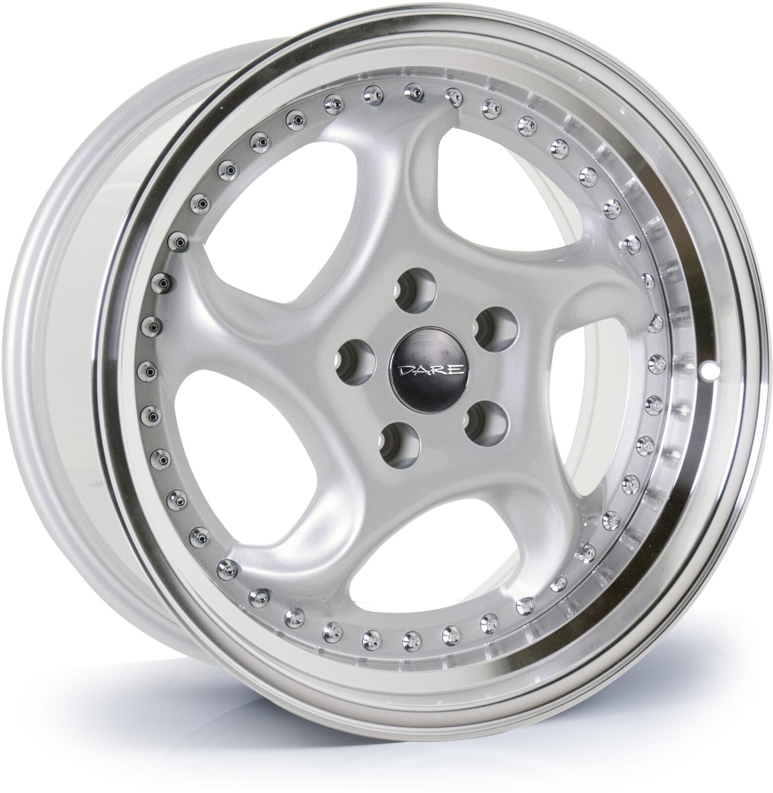 Dare F6 18x8.5 ET42 5x112 Silver Polished Lip