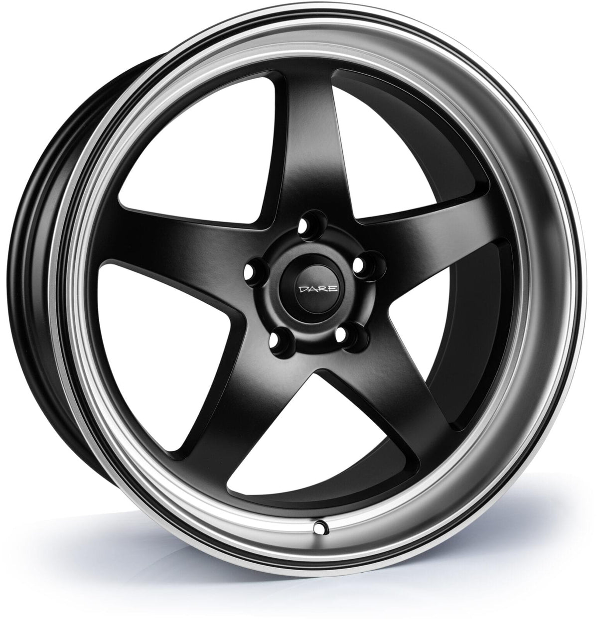 Dare F7 18x8 ET35 5x100 Satin Black Polished Lip