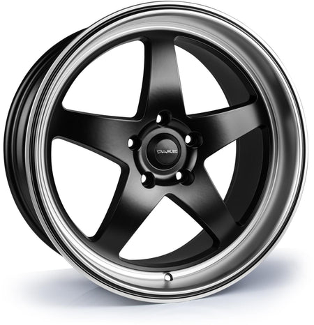 Dare F7 18x8 ET35 5x100 Satin Black Polished Lip
