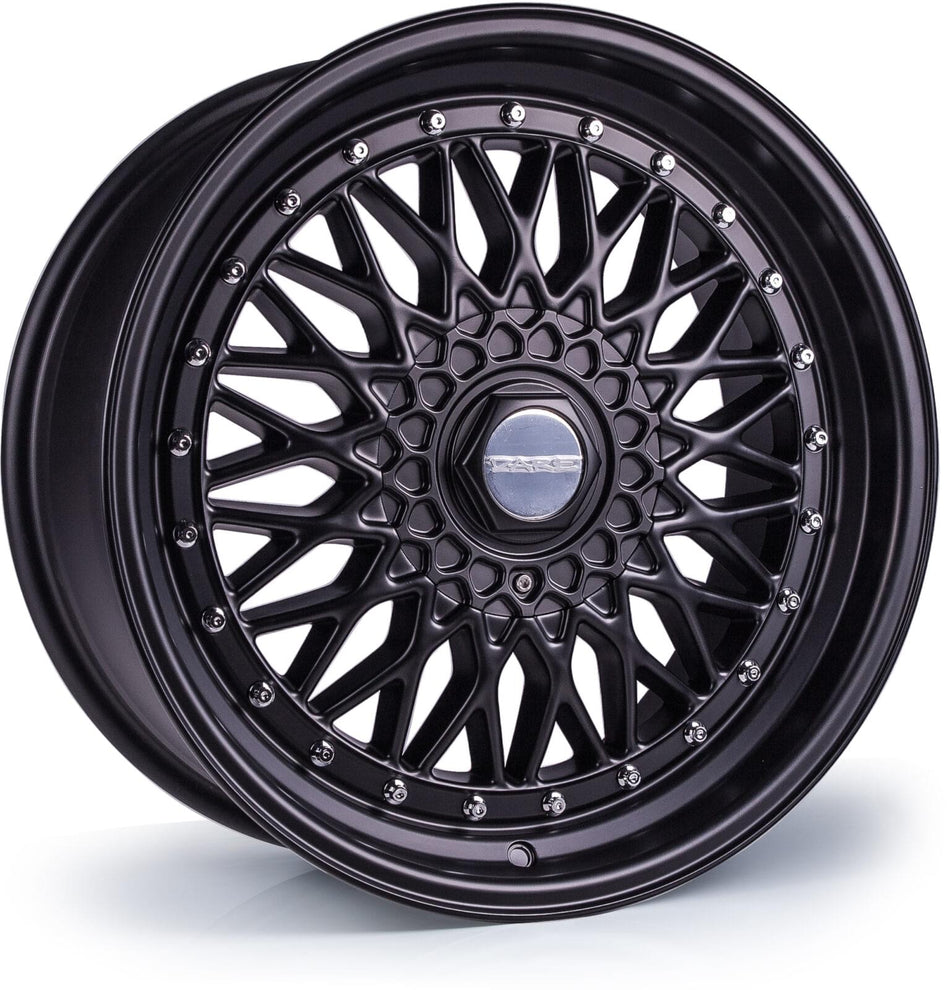 Dare DRRS 15x7 ET20 4x100|4x108 Matt Black / Chrome Rivets