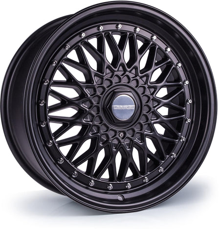 Dare DRRS 15x7 ET20 4x100|4x108 Matt Black / Chrome Rivets