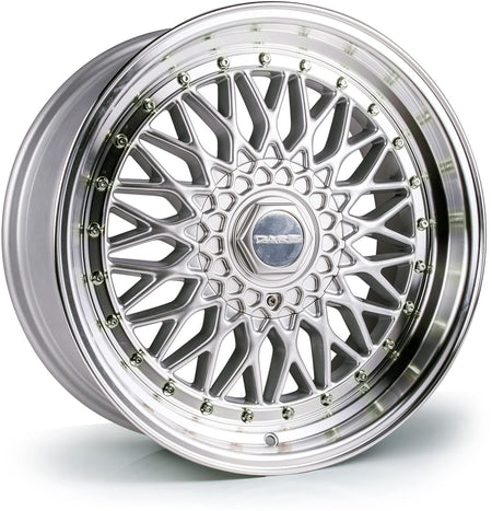 Dare DRRS 17x8.5 ET25 5x108 Silver Polished / Chrome Rivets