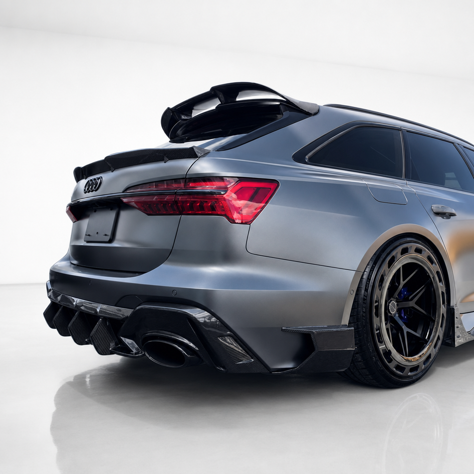 Audi RS6/RS7 C8 Carbon Fiber Rear Bumper Diffuser Lip Splitter