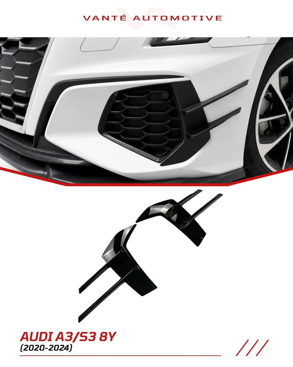 Audi A3 S-Line/S3 8Y Front Bumper Canards/Winglets