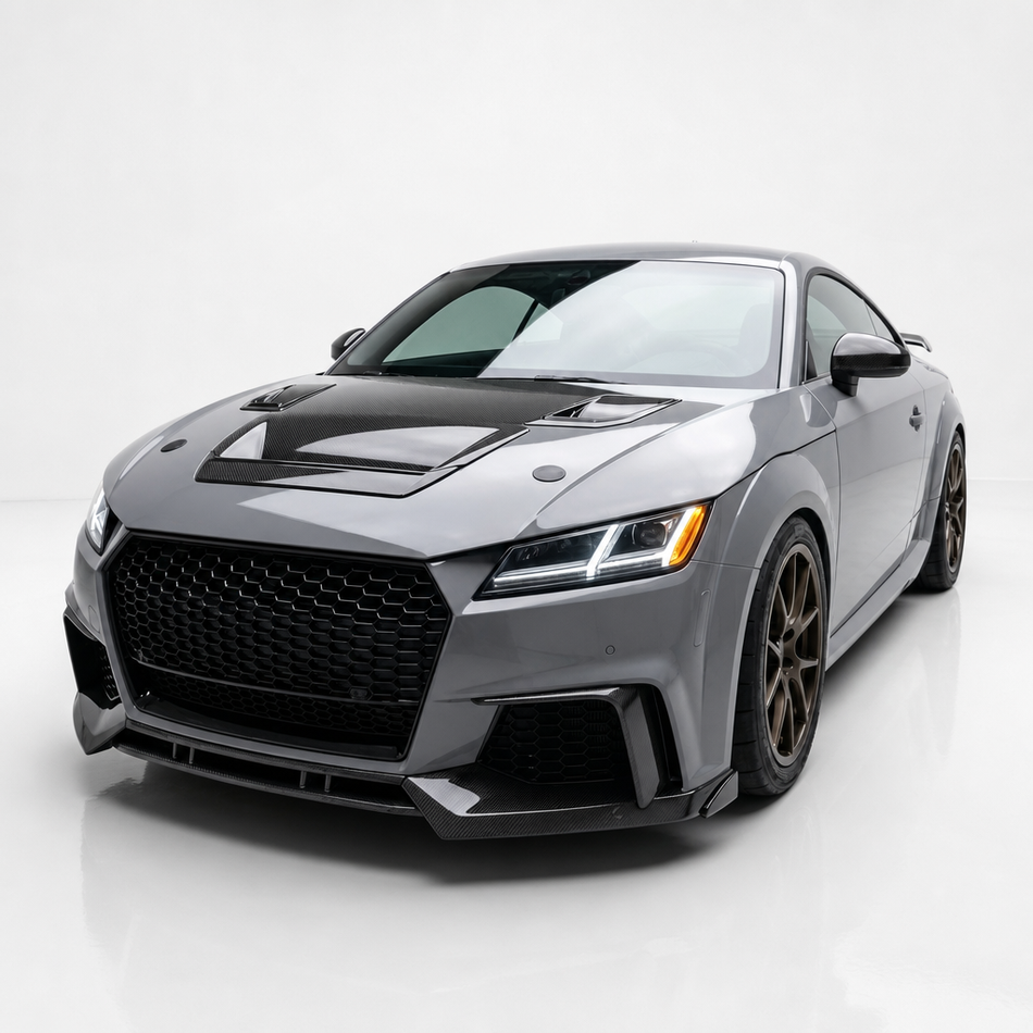 Audi TTRS 8S Carbon Fiber Front Fog Light Cover Splitter Canards