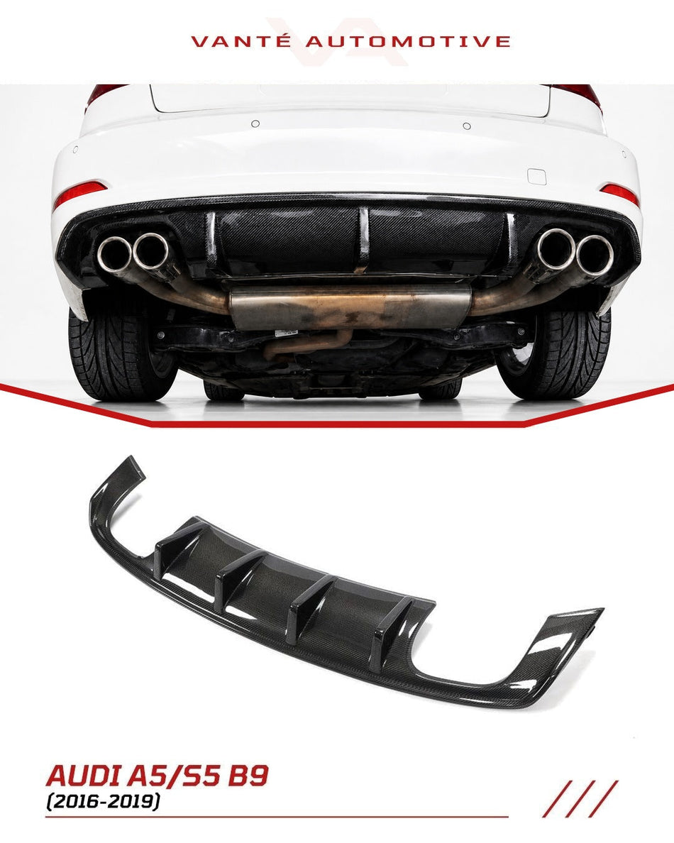 Audi A3 Sedan 8V Carbon Fiber Rear Diffuser