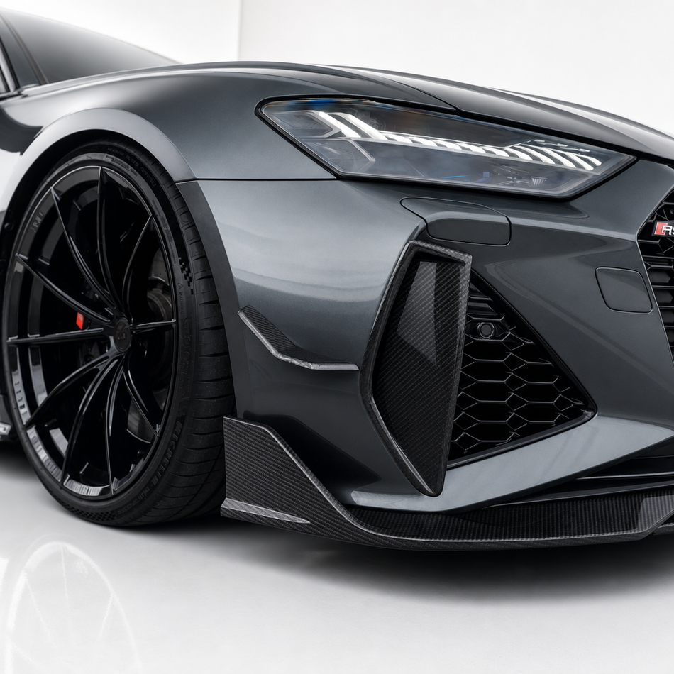 Audi RS6/RS7 C8 Carbon Fiber Front Bumper Scoop Trims