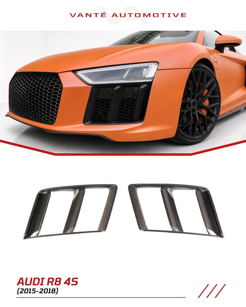 Audi R8 4S Carbon Fiber Front Bumper Side Air Vents