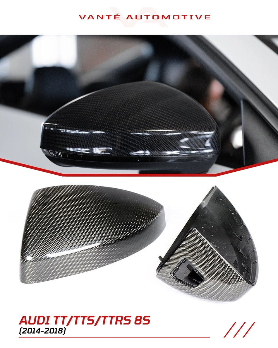 Audi TT/TTS/TTRS 8S & 8S.5 Carbon Fiber Rear View Side Mirror Covers/Replacement (LHD ONLY)