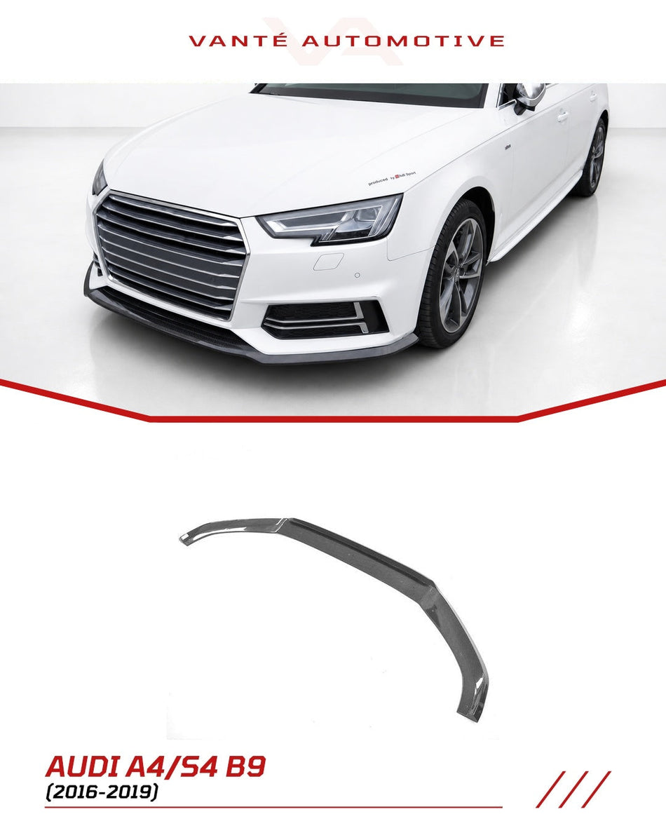 Audi A4 S-Line / S4 B9 Carbon Fibre Front Bumper Lip Splitter