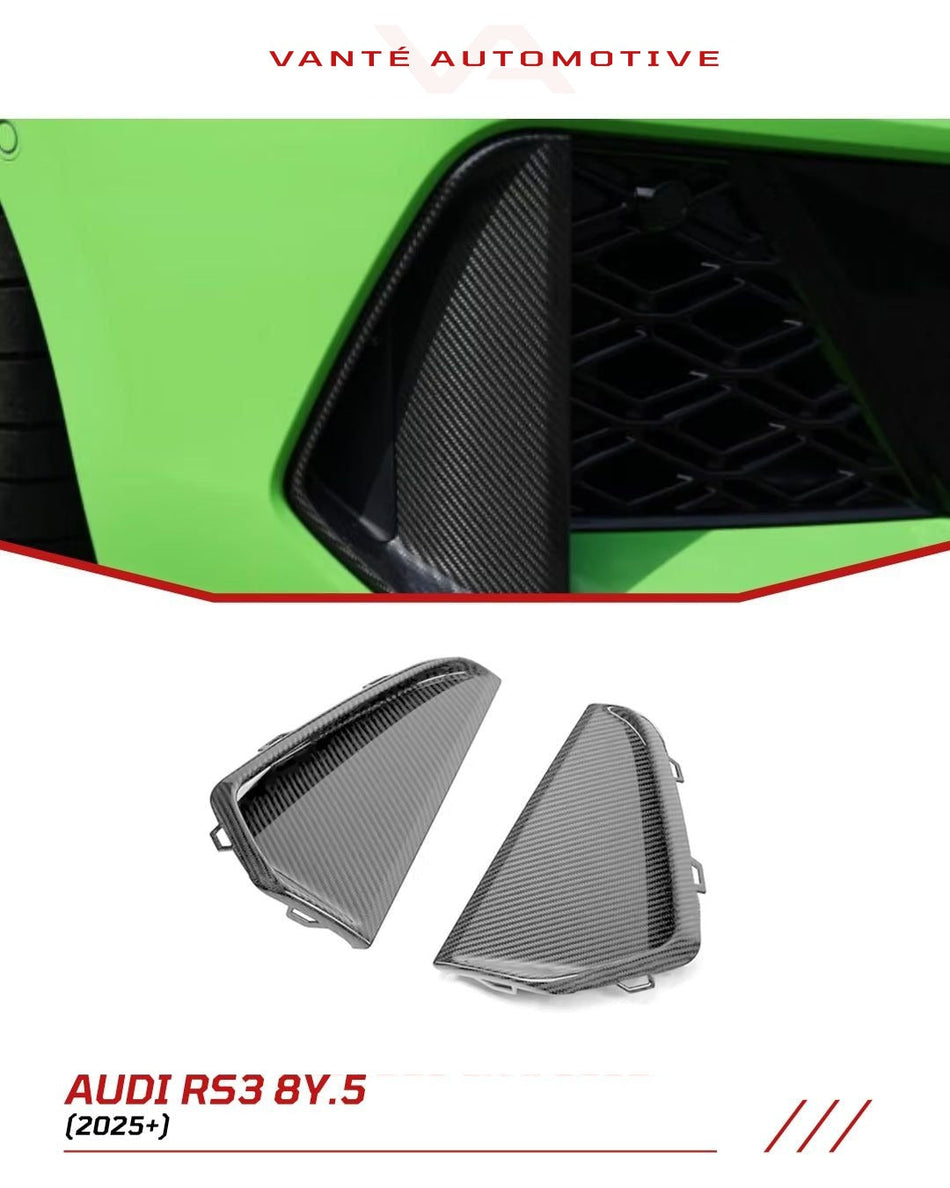 Audi RS3 8Y.5 Carbon Fiber Front Bumper Inlet Ducts Replacement