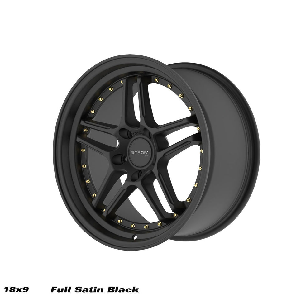 STROM DS-05 18x9 ET33 5x114.3 Full Satin Black