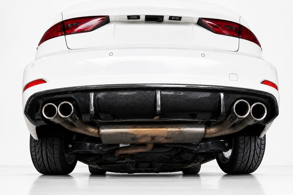 Audi A3 Sedan 8V Carbon Fiber Rear Diffuser