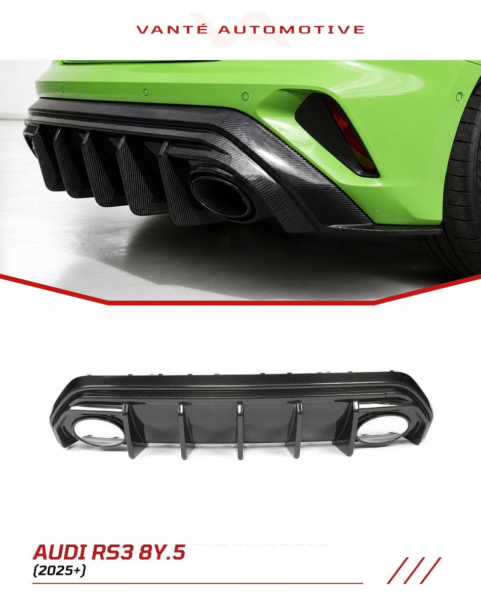 Audi RS3 8Y.5 Facelift Carbon Fibre Rear Diffuser
