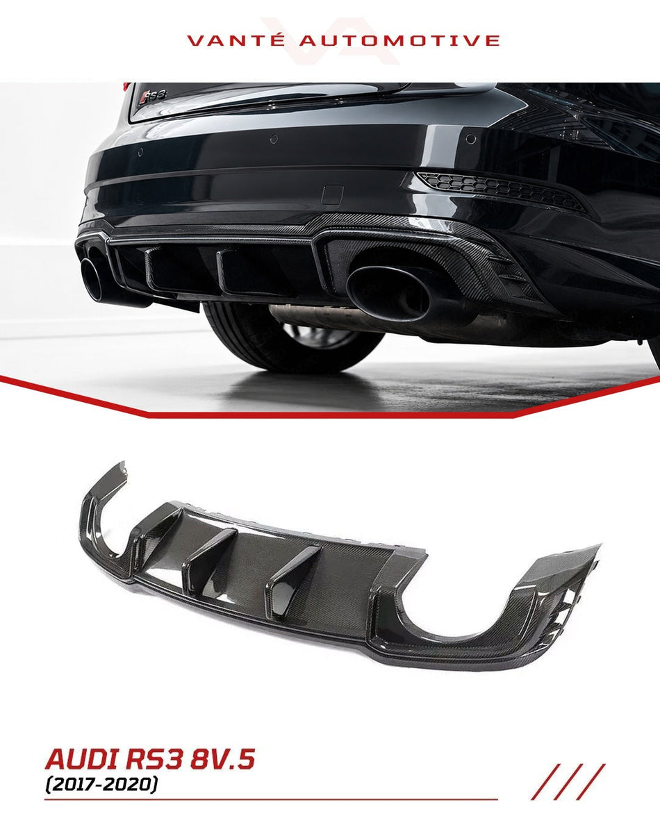 Audi RS3 8V.5 Carbon Fiber Rear Diffuser V2