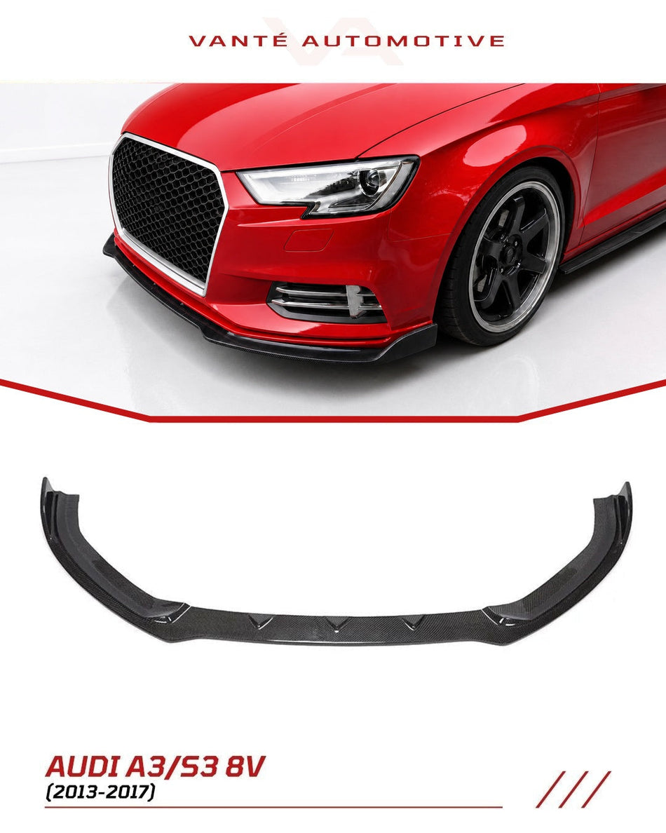 Audi A3 Sedan 8V.5 Carbon Fiber Front Splitter Lip