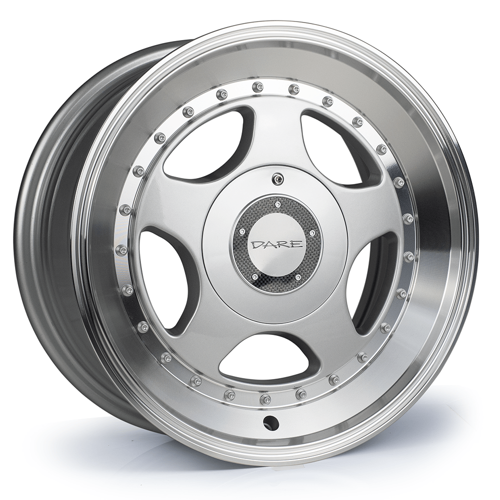 Dare F5-SL 15x7 ET35 4x100|4x108 Silver Polished Lip