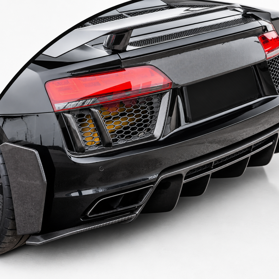 Audi R8 4S Carbon Fiber Rear Bumper Vent Covers