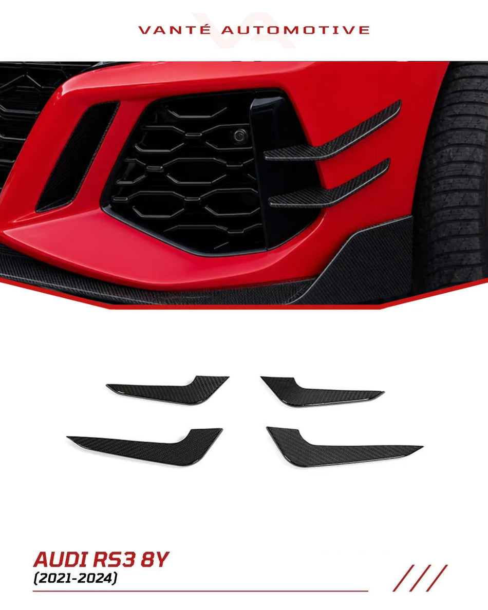 Audi RS3 8Y 2021+ Carbon Fiber Front Canards/Wings