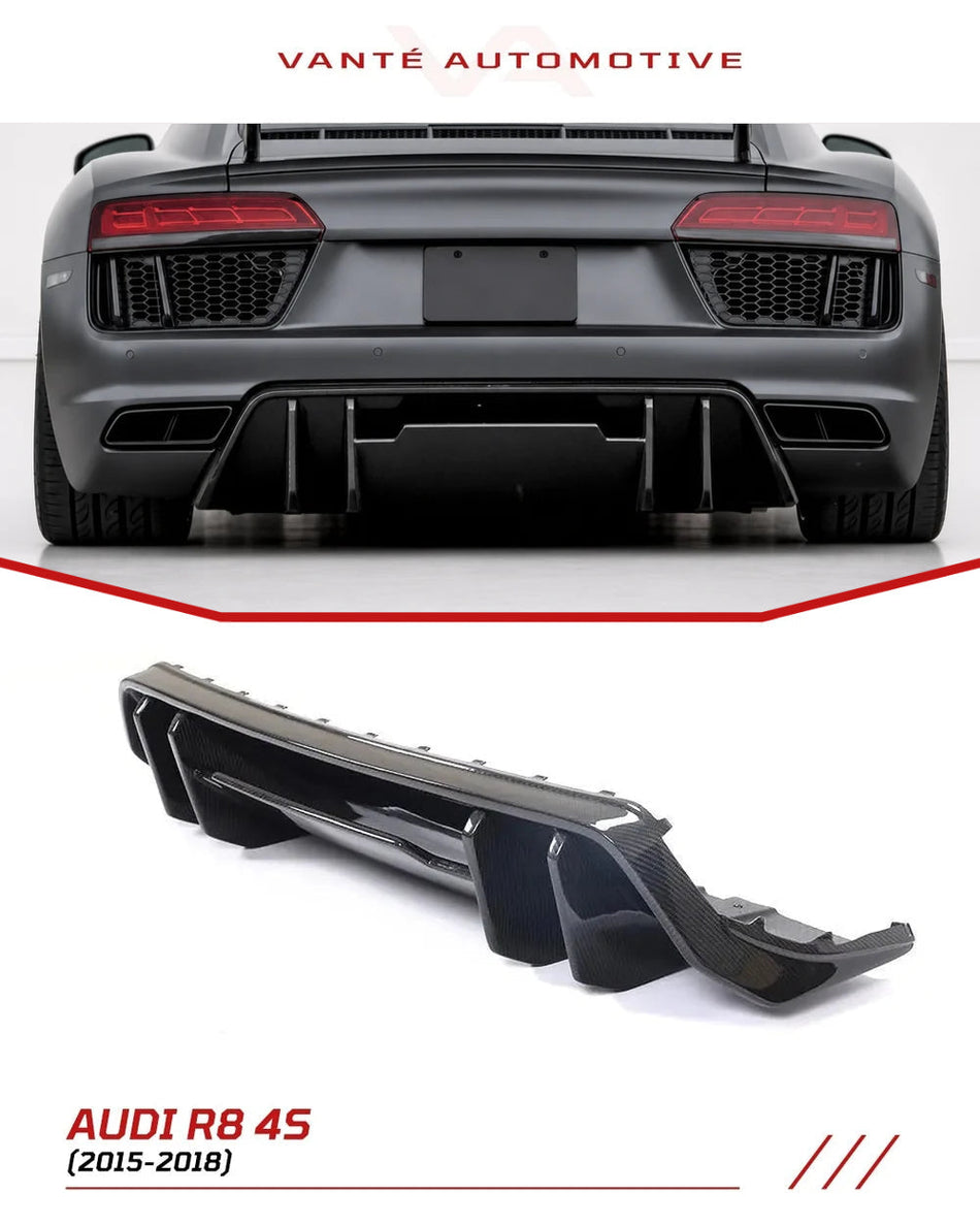 Audi R8 4S Carbon Fiber Rear Diffuser V2