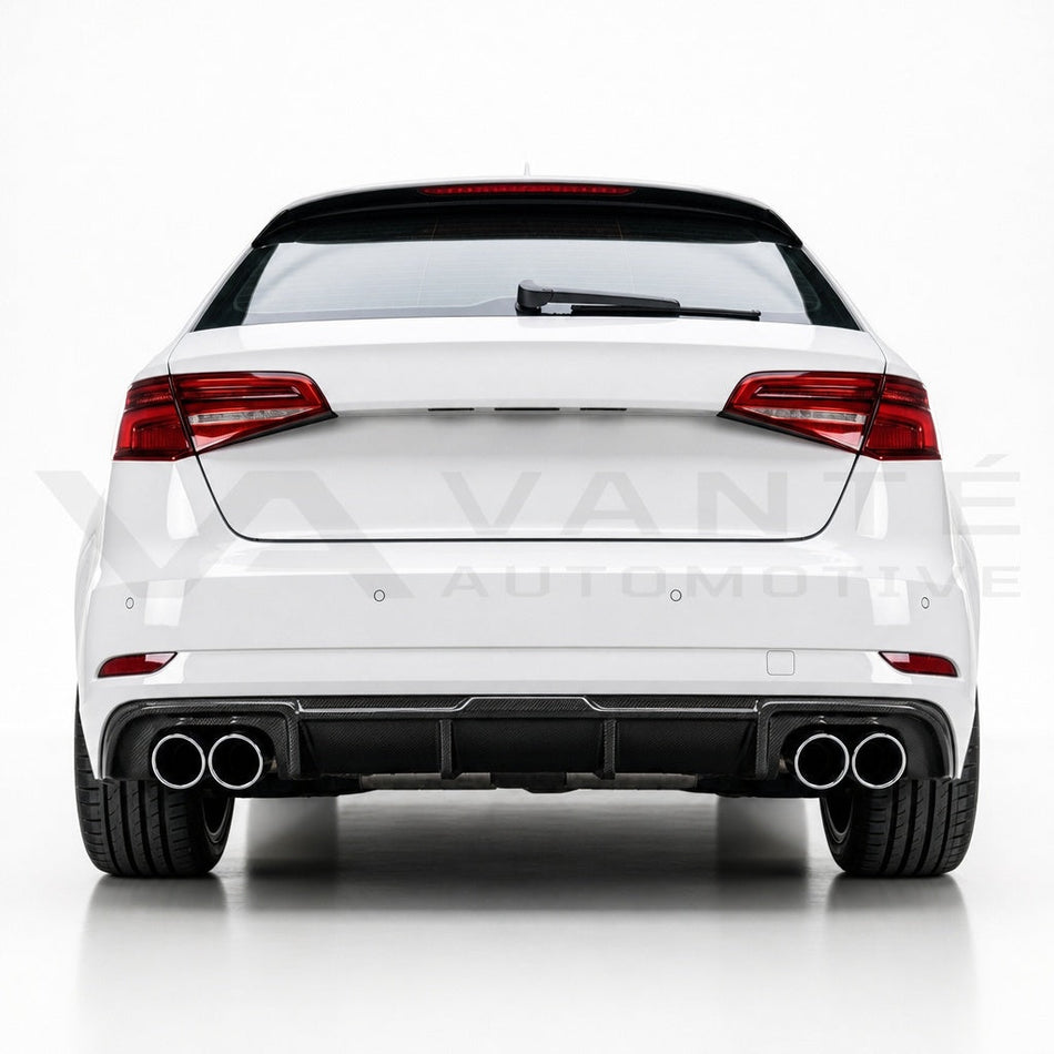 Audi A3 Sportback 8V.5 Carbon Fiber Rear Diffuser