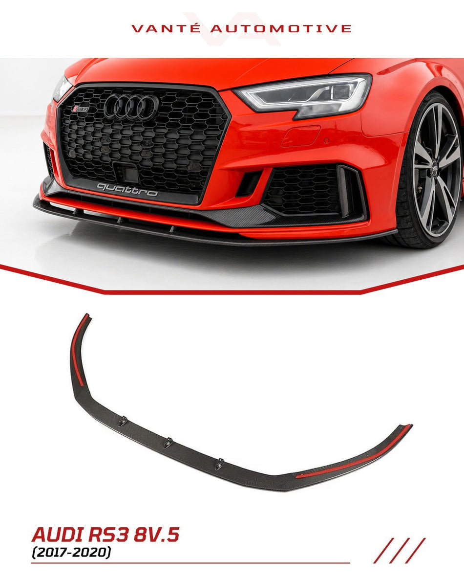 Audi RS3 8V.5 Carbon Fiber Front Bumper Splitter Lip V2