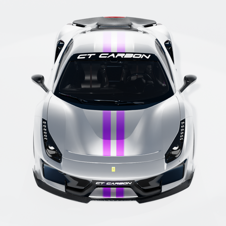 FERRARI 488 PISTA CARBON FIBRE KIT - CT DESIGN-Kit-CT CARBON-CT Carbon - High-quality carbon fiber and gloss black aerodynamic parts for premium sports and luxury vehicles.