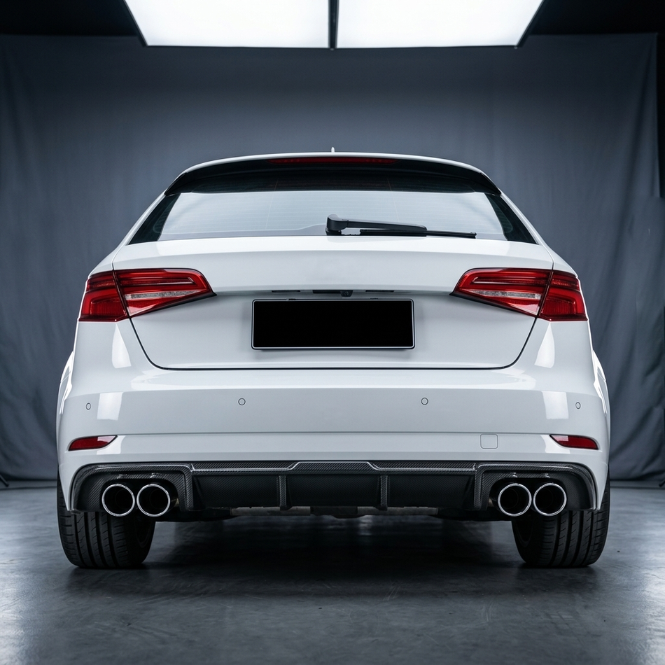 Audi A3 Sportback 8V.5 Carbon Fiber Rear Diffuser