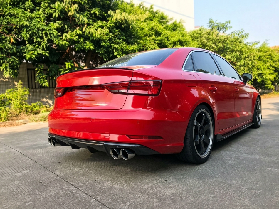 Audi A3 8V.5 Sedan Carbon Fiber Rear Diffuser V1