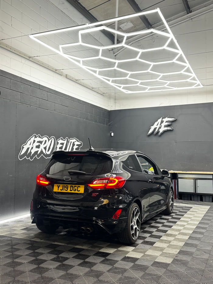 Ford Fiesta ST (MK8) with rear diffuser by Aero Elite, rear three-quarter view