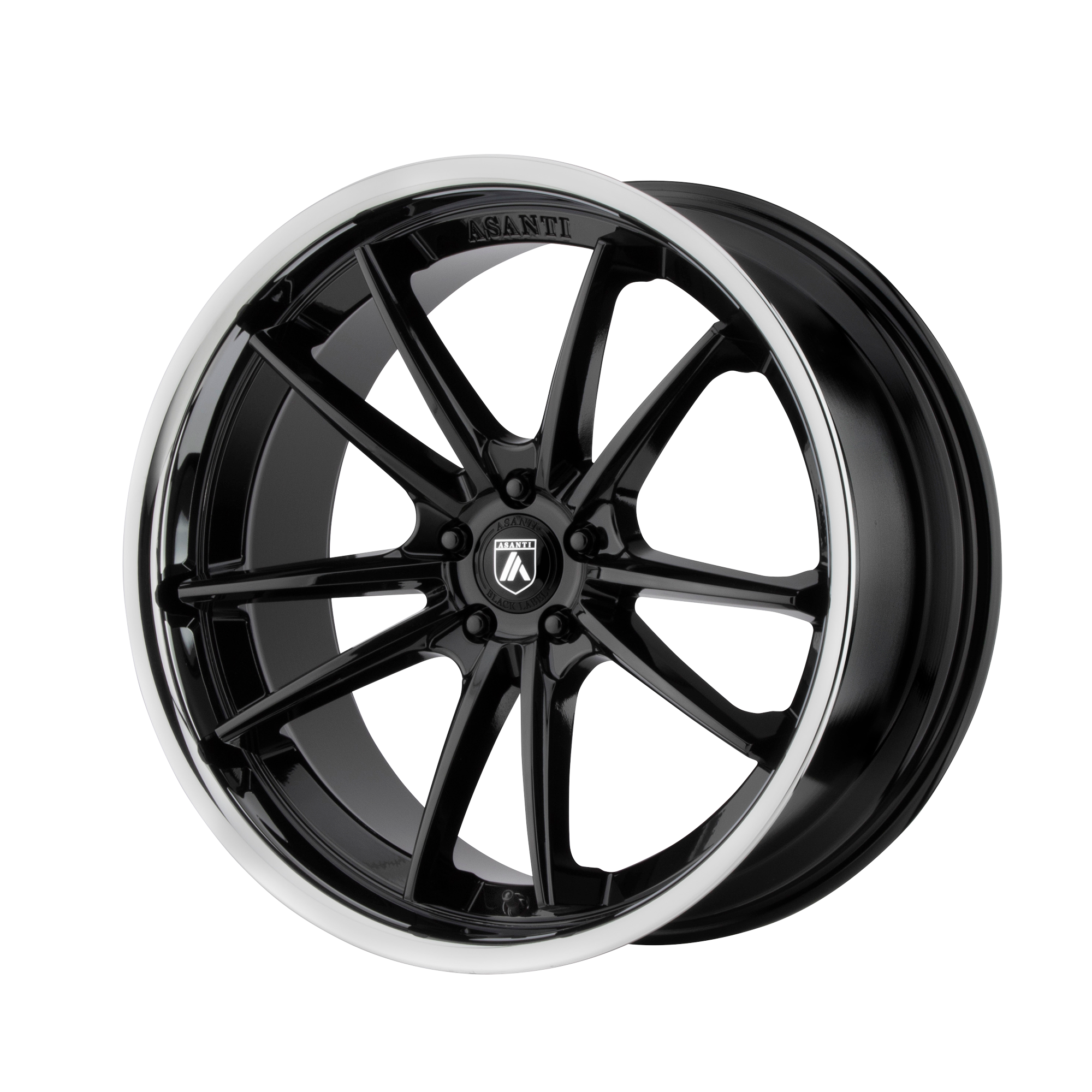 Asanti Black ABL-23 SIGMA 20x9 ET35 5x112 Gloss Black w/ Chrome Lip