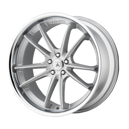 Asanti Black ABL-23 SIGMA 22x9 ET15 5x115 Brushed Silver w/ Chrome Lip