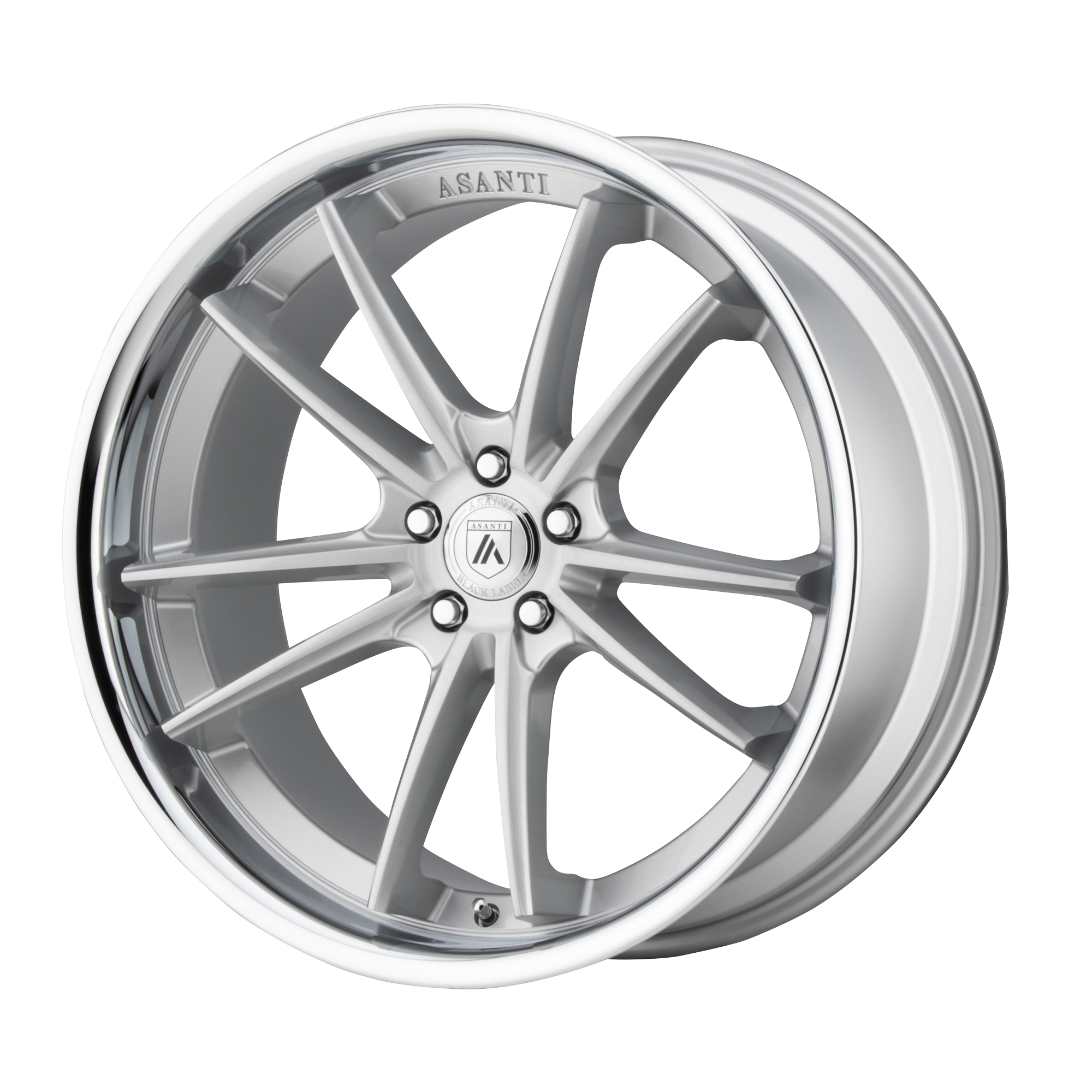 Asanti Black ABL-23 SIGMA 22x10.5 ET35 5x120 Brushed Silver w/ Chrome Lip