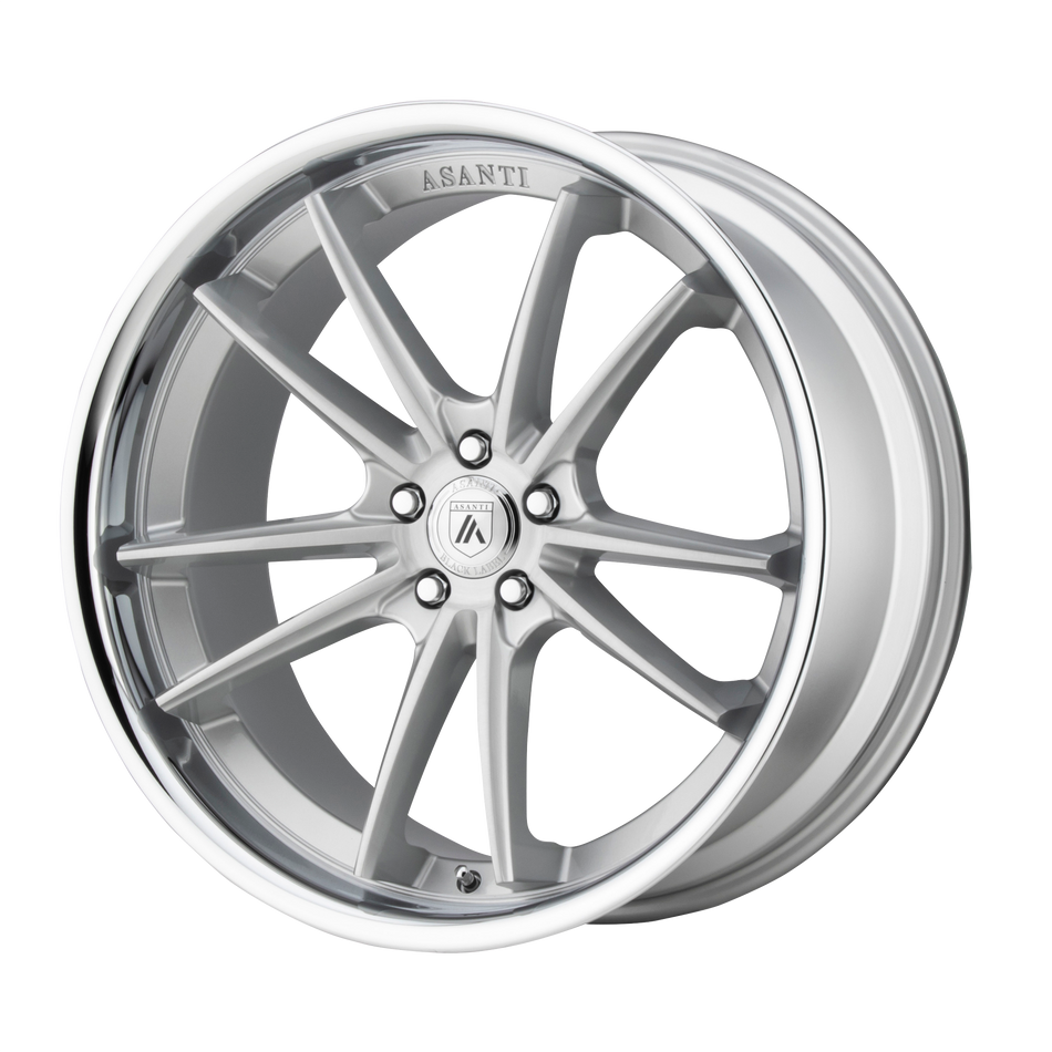 Asanti Black ABL-23 SIGMA 22x10.5 ET35 5x114.3 Brushed Silver w/ Chrome Lip