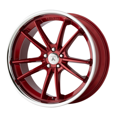 Asanti Black ABL-23 SIGMA 20x10.5 ET38 5x112 Candy Red w/ Chrome Lip