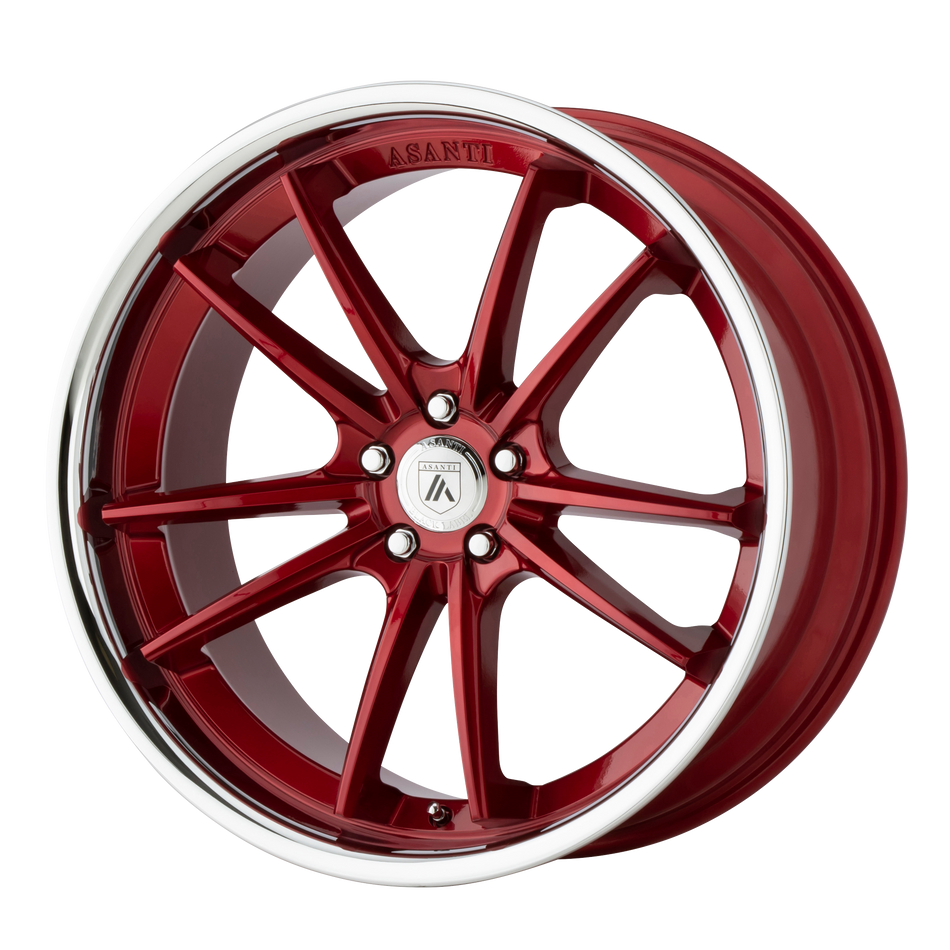 Asanti Black ABL-23 SIGMA 20x10.5 ET38 5x112 Candy Red w/ Chrome Lip