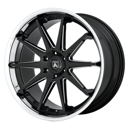 Asanti Black ABL-29 EMPEROR 24x10 ET30 6x139.7 Gloss Black Milled w/ Chrome Lip