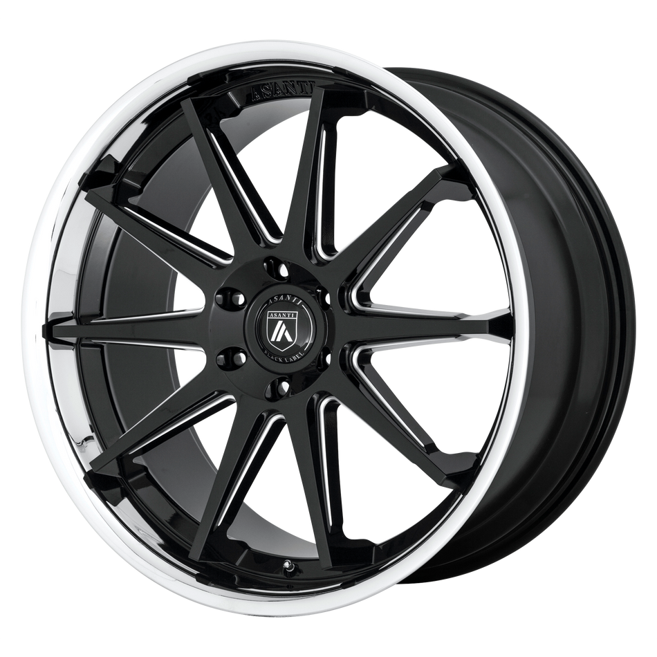 Asanti Black ABL-29 EMPEROR 24x10 ET30 6x139.7 Gloss Black Milled w/ Chrome Lip