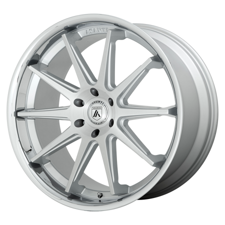 Asanti Black ABL-29 EMPEROR 22x10 ET30 5x120 Brushed Silver w/ Chrome Lip