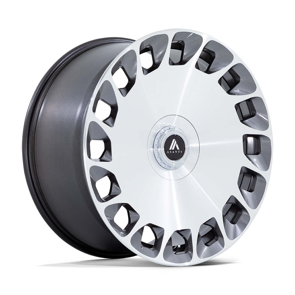 Asanti Black AB045 ARISTOCRAT 24x10 ET30 6x135/5.5 Gloss Platinum w/ Bright Machined Face