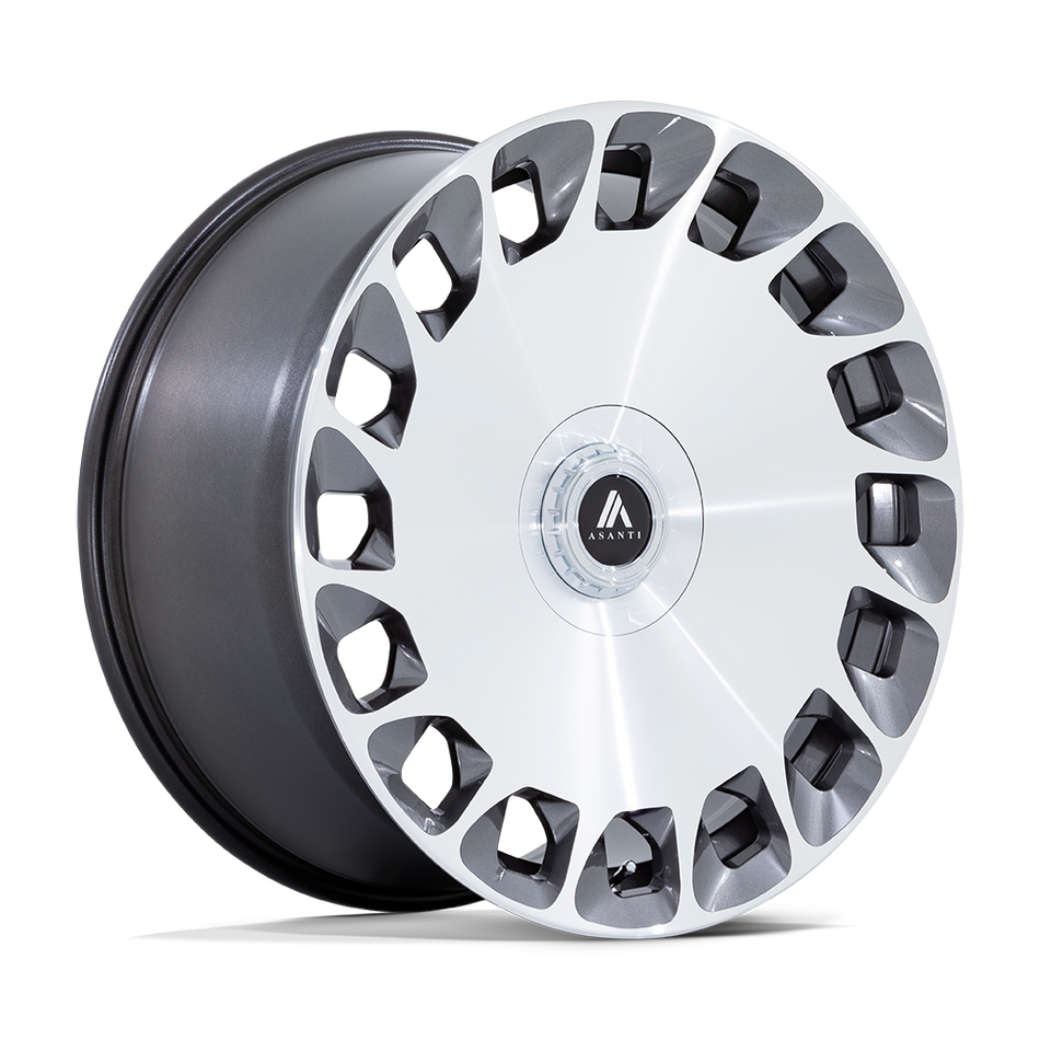 Asanti Black AB045 ARISTOCRAT 24x10 ET35 5x112/120 Gloss Platinum w/ Bright Machined Face