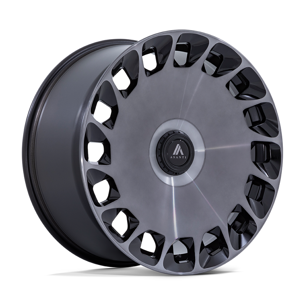 Asanti Black AB045 ARISTOCRAT 20x9 ET15 BLANK Gloss Black w/ Machined Dark Tint Face