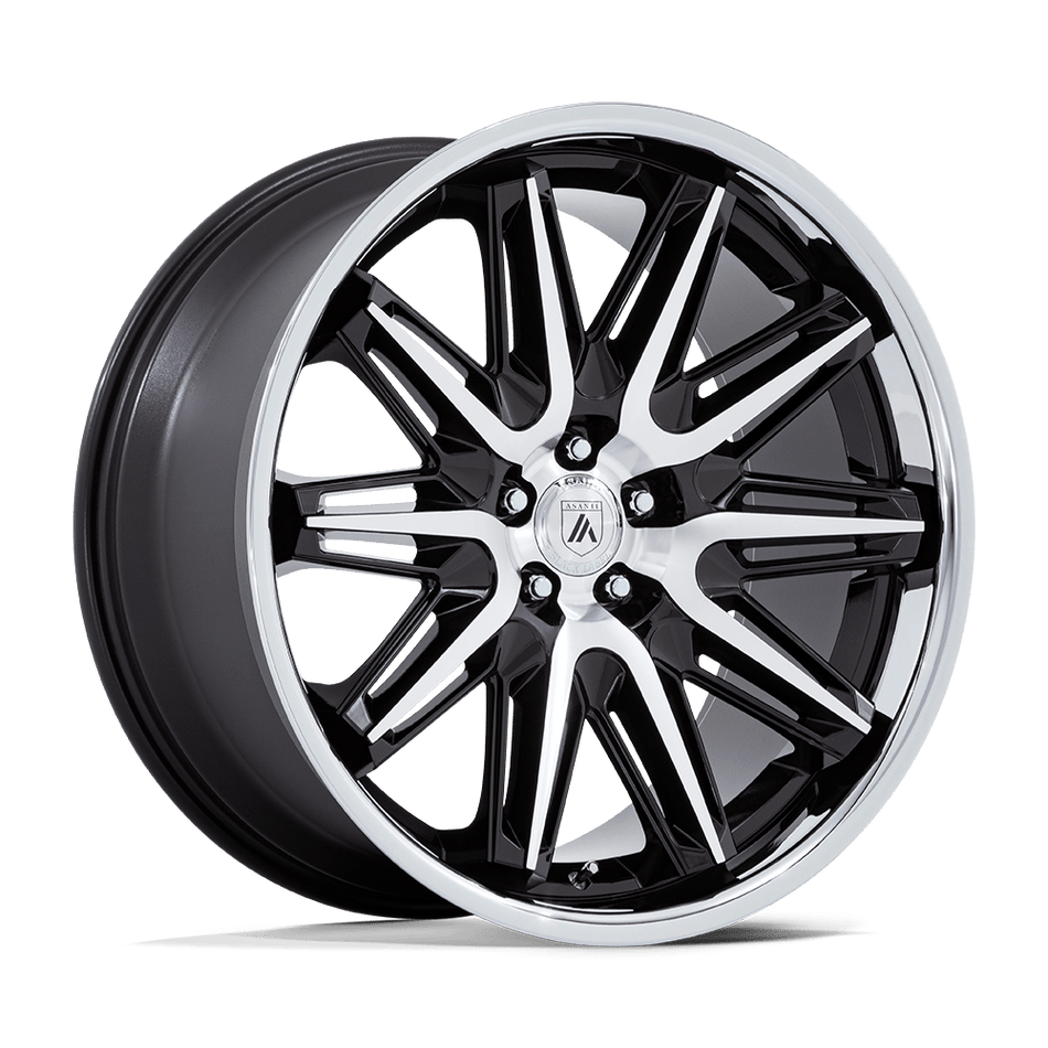 Asanti Black AB047 IMPERATOR 22x9 ET27 5x112 Gloss Black Machined w/ Stainless Steel Lip