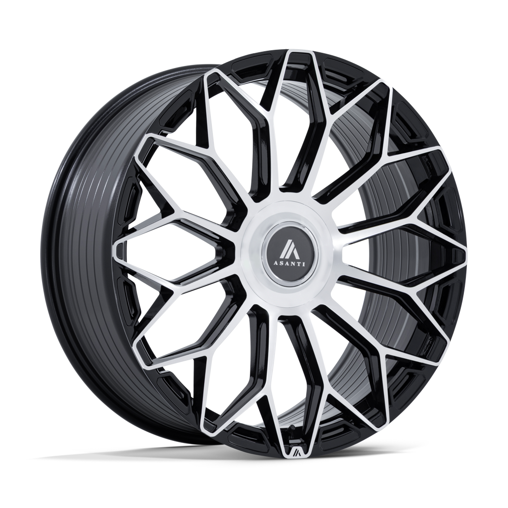 Asanti Black AB051 ENVOY 20x9 ET20 5x112/120 Gloss Black w/ Machined Face