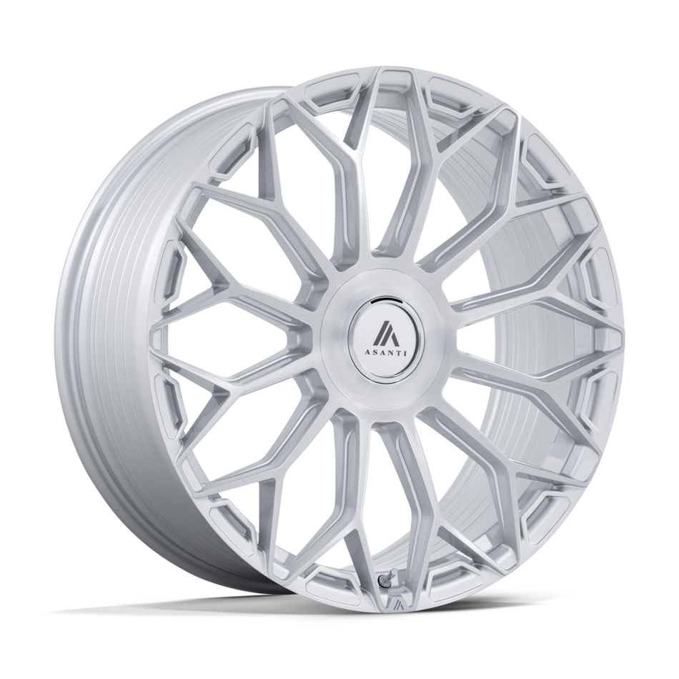 Asanti Black AB051 ENVOY 22x10 ET20 6x139.7 Gloss Silver w/ Brushed Face