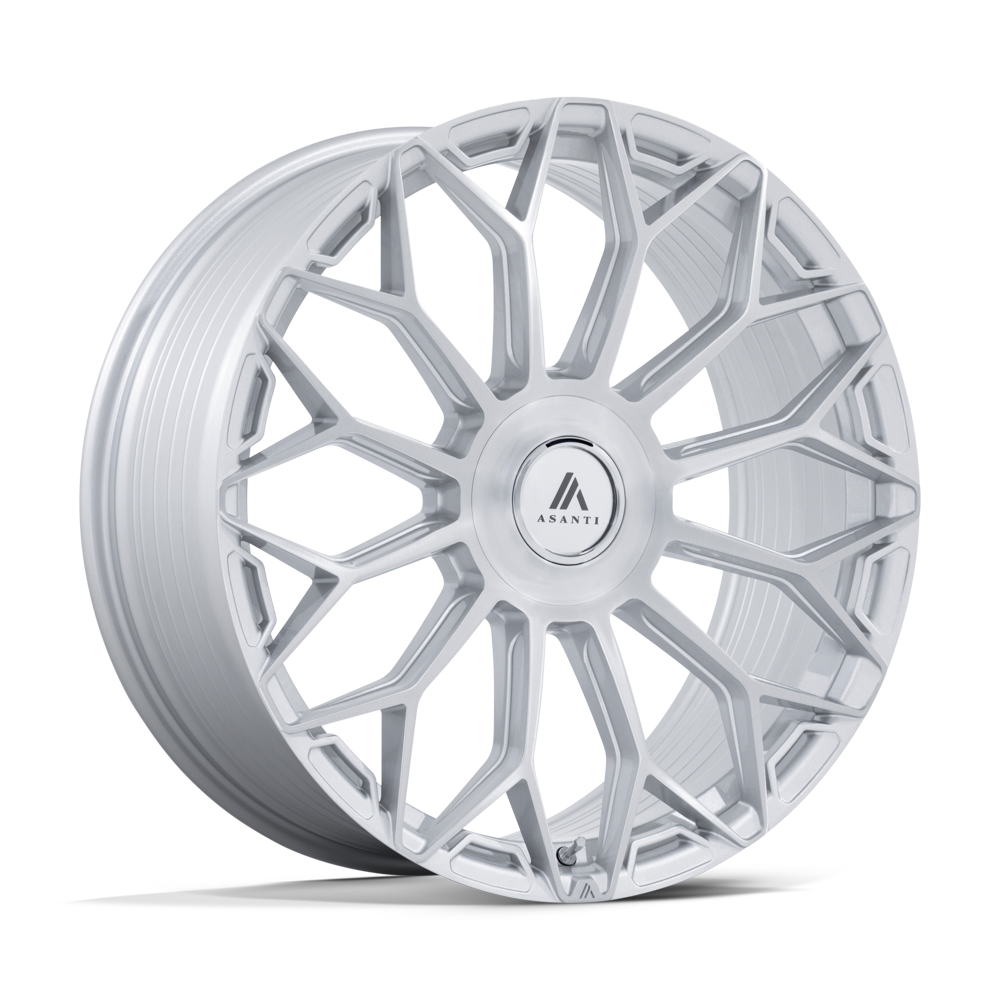 Asanti Black AB051 ENVOY 22x10.5 ET20 BLANK Gloss Silver w/ Brushed Face