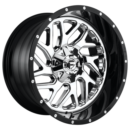 Fuel 1PC D211 TRITON 20x10 ET-19 5x139.7/150 Chrome w/ Gloss Black Lip