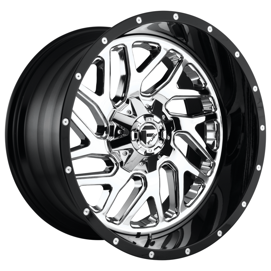 Fuel 1PC D211 TRITON 20x10 ET-19 5x139.7/150 Chrome w/ Gloss Black Lip