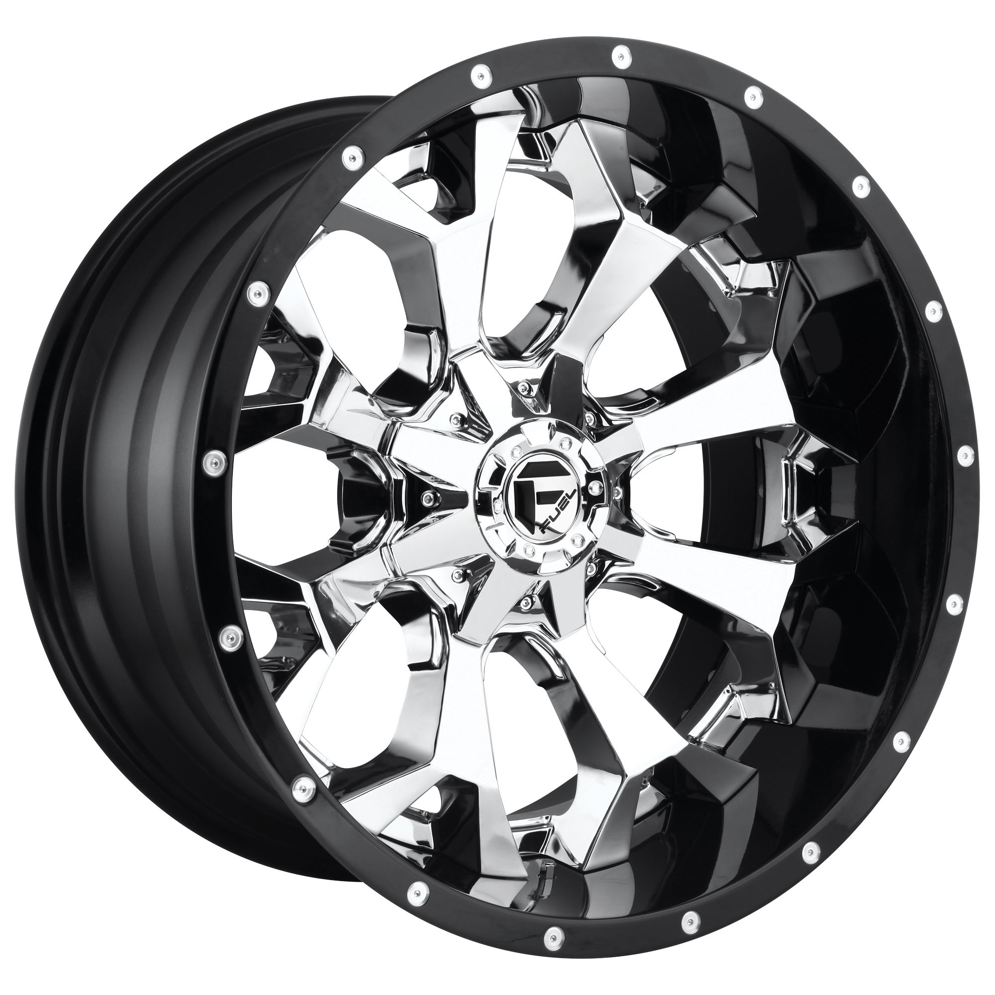 Fuel 1PC D246 ASSAULT 22x12 ET-44 6x135/5.5 Chrome w/ Gloss Black Lip